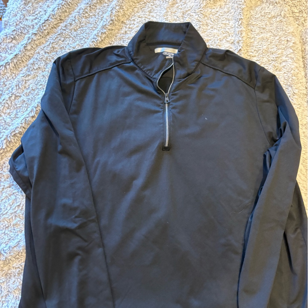 Greg Norman Pullover Mens XL Black‎ Excellent PlayDry 1/4 Zip Golf Long Sleeve